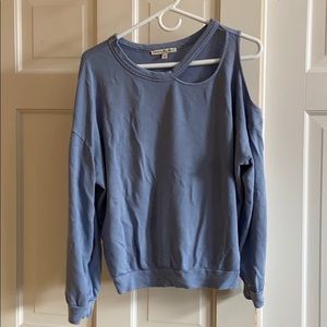 Express one eleven sweatshirt blue small